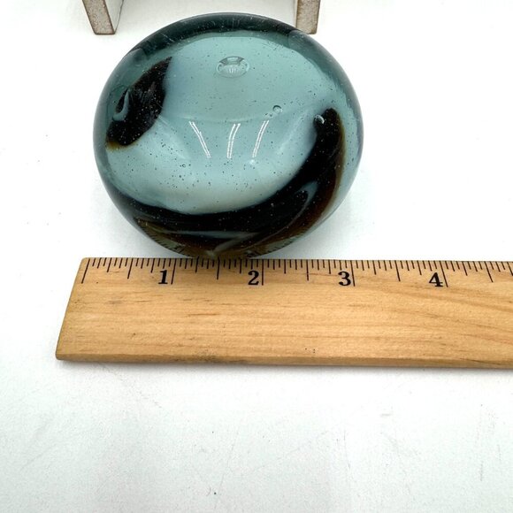 Antique Glass Dump Paperweight Swirl Design Interior Unsigned Pontal scare - Picture 10 of 10